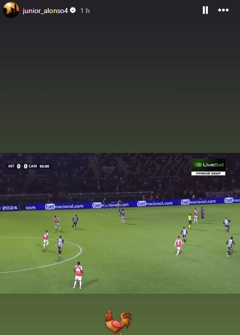 Junior Alonso assistiu o jogo dos Estados Unidos Junior Alonso assistiu o jogo dos Estados Unidos