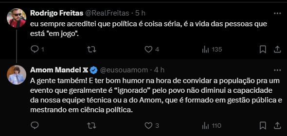 No twitter, a conta do deputado rebateu críticas No twitter, a conta do deputado rebateu críticas