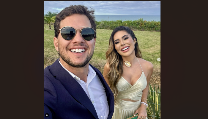 Mariana, com o noivo Alberto Ganzaroli