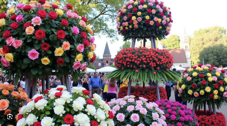 Guarda-chuvas e flores encantam visitantes da 41a. Expoflora em Holambra