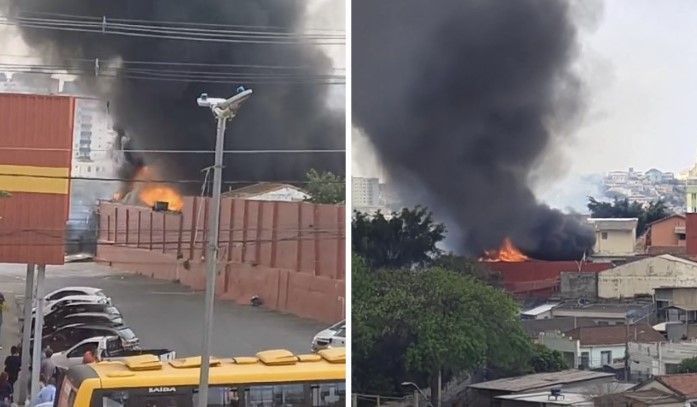 Incêndio próximo a estação de metrô Calafate já atinge três casas, confirmam bombeiros