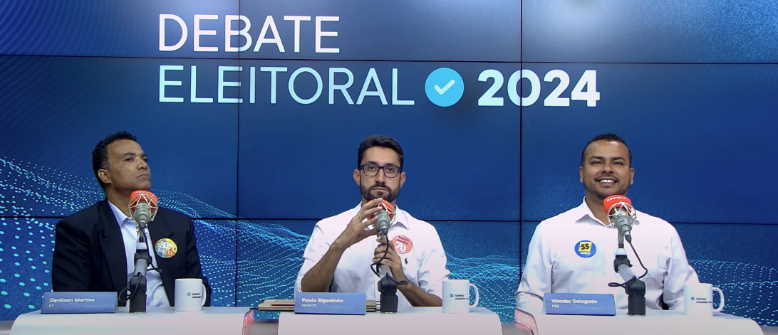 Debate de Santa Luzia: governo Zema e atual gestão da prefeitura são alvos de críticas dos candidatos