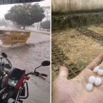 Vídeo: Uberlândia (MG) registra chuva forte, alagamentos e queda de granizo neste sábado (28)