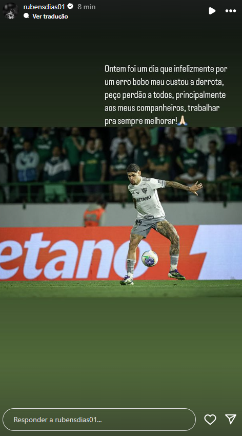 Rúbens se pronunciou através do Instagram