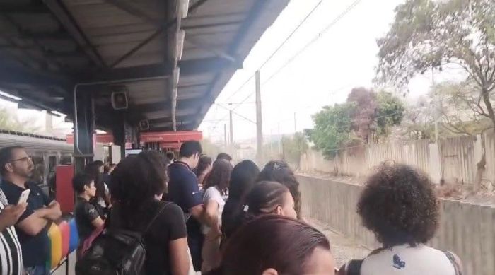 Passageiros aguardam metrô por mais de 20 minutos na Estação Santa Tereza