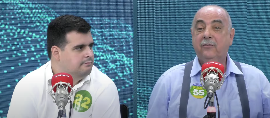 Debate na Itatiaia: Engler questiona Fuad sobre investigação no MP e prefeito acusa deputado de fake news