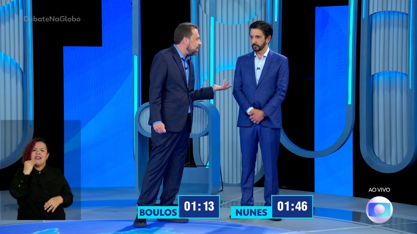 'Invadindo espaço': Nunes ironiza Boulos em debate, que oferece 'água para gagueira'