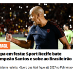 Pepa é destaque na imprensa de Portugal após acesso à Série A com o Sport