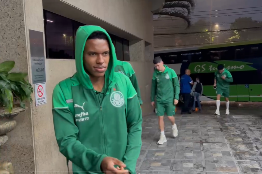 Palmeiras chega a BH debaixo de tempestade antes de jogo com o Cruzeiro