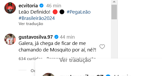Gustavo Silva, do Vitória, reclama de ser chamado de Gustavo Silva, do Vitória, reclama de ser chamado de
