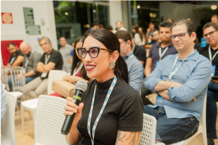 Encontro de lideranças corporativas durante o Órbi Tech Hub.
