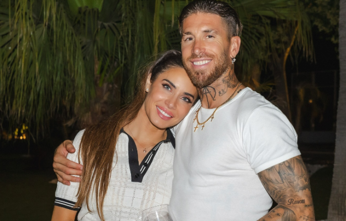 Sergio Ramos ao lado da esposa Pilar Rubio, modelo e apresentadora de TV na Espanha
