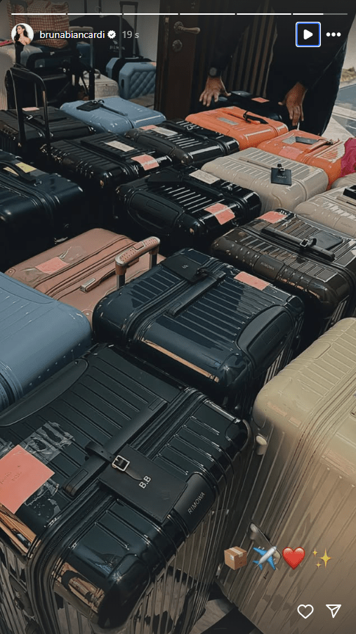 Bruna Biancardi mostra fotos de mudança de Neymar para o Brasil