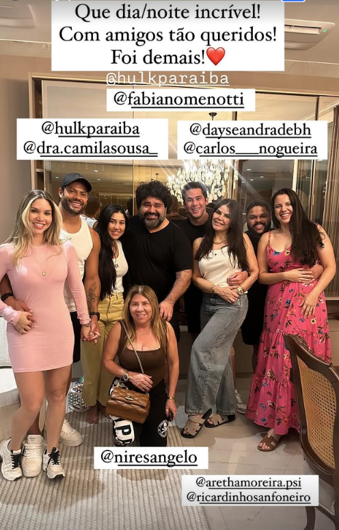 Hulk faz visita ao cantor Fabiano Menotti