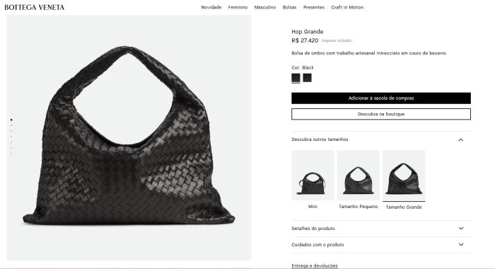 Bruna Biancardi ganhou bolsa da Bottega Veneta de aniversário da cunhada Rafaella