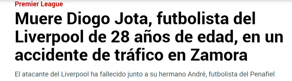 Jornais do mundo inteiro repercutem morte de Diogo Jota