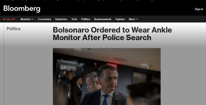 Imprensa internacional repercute operação na casa de Bolsonaro