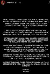MC Mirella aparece em hospital e faz post misterioso