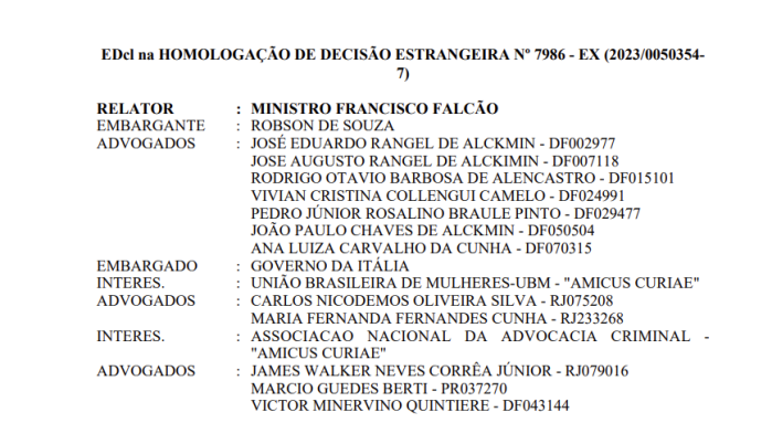 Caso Robinho terá novo capítulo nesta quarta, 6 de agosto