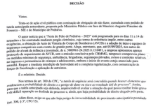 Decisão judicial compartilhada nas redes sociais.