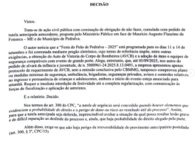 Decisão judicial compartilhada nas redes sociais.