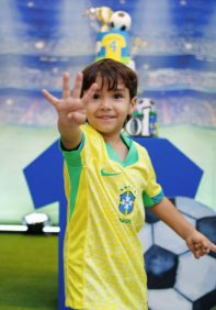 Alexander Barboza, do Botafogo, faz festa temática para filho