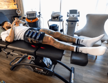 Neymar se recupera de uma lesão na coxa direita