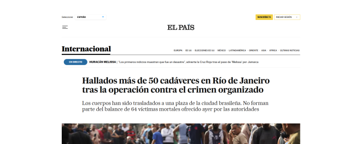 Imprensa internacional repercute megaoperação no RJ