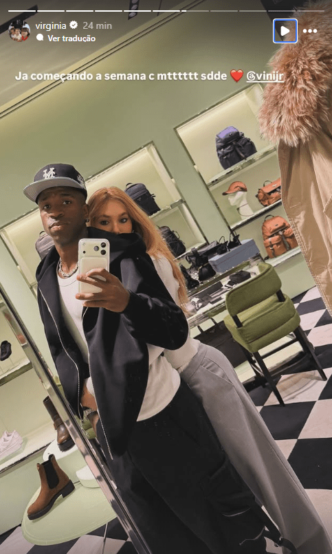 Virginia publica foto com Vini Jr. após rumores de separação