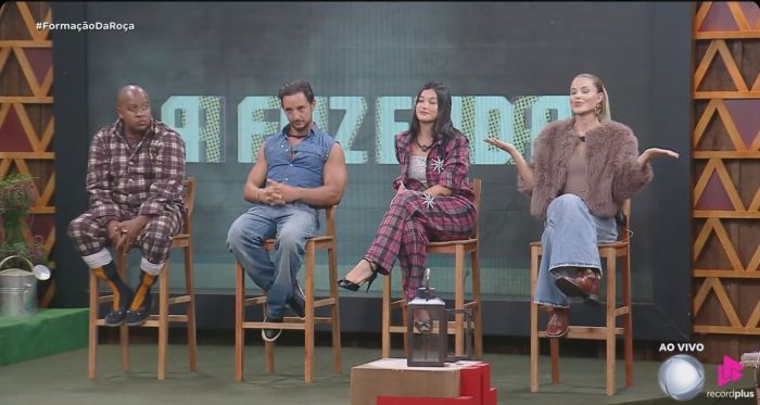 Toninho, Mesquita, Duda e Saory estão na Roça