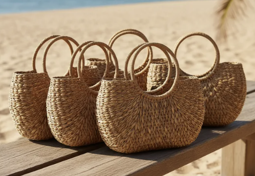 Acessórios de palha o toque natural para o verão