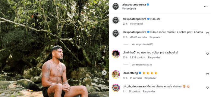 Alex Poatan nas redes sociais