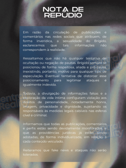 Nota de repúdio Brigido Nota de repúdio Brigido