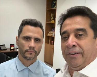 O senador Cleitinho Azevedo (Republicanos) e o deputado estadual Sargento Rodrigues (PL)