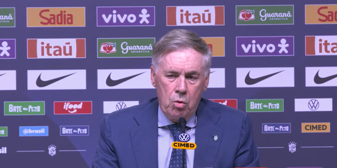 Ancelotti cita Endrick, Rayan, e abre o jogo sobre novidades na convocação da Seleção
