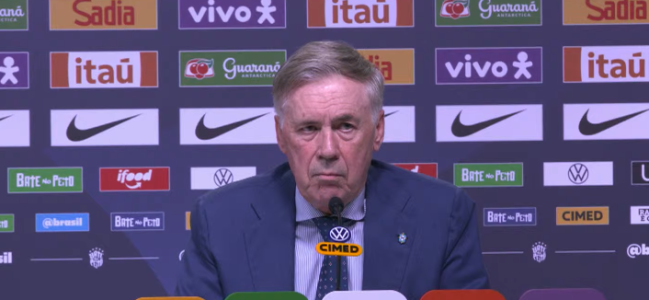 Carlo Ancelotti, treinador da Seleção Brasileira