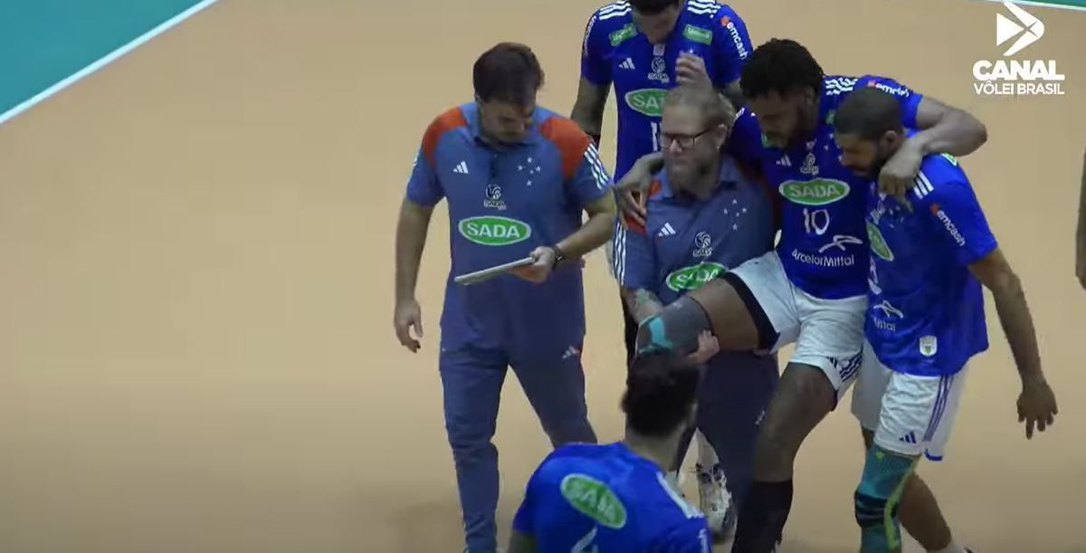 Vôlei: titular do Sada Cruzeiro sofre grave lesão e não atua mais em 2024