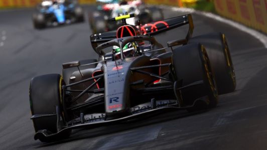 Bortoleto em seu Audi na primeira corrida da F1 em 2026