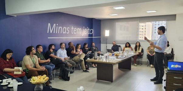 Cássio Soares recebeu jornalistas na sede do PSD em Minas Gerais