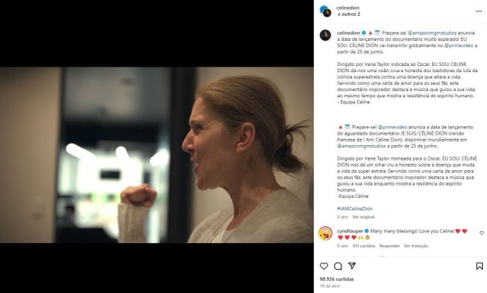 I Am Céline chega ao streming Prime Video no dia 25 de junho. Seu documentário irá falar sobre conviver com uma condição neurológica rara
