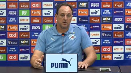 Rogério Ceni durante entrevista coletiva após clássico Ba-Vi