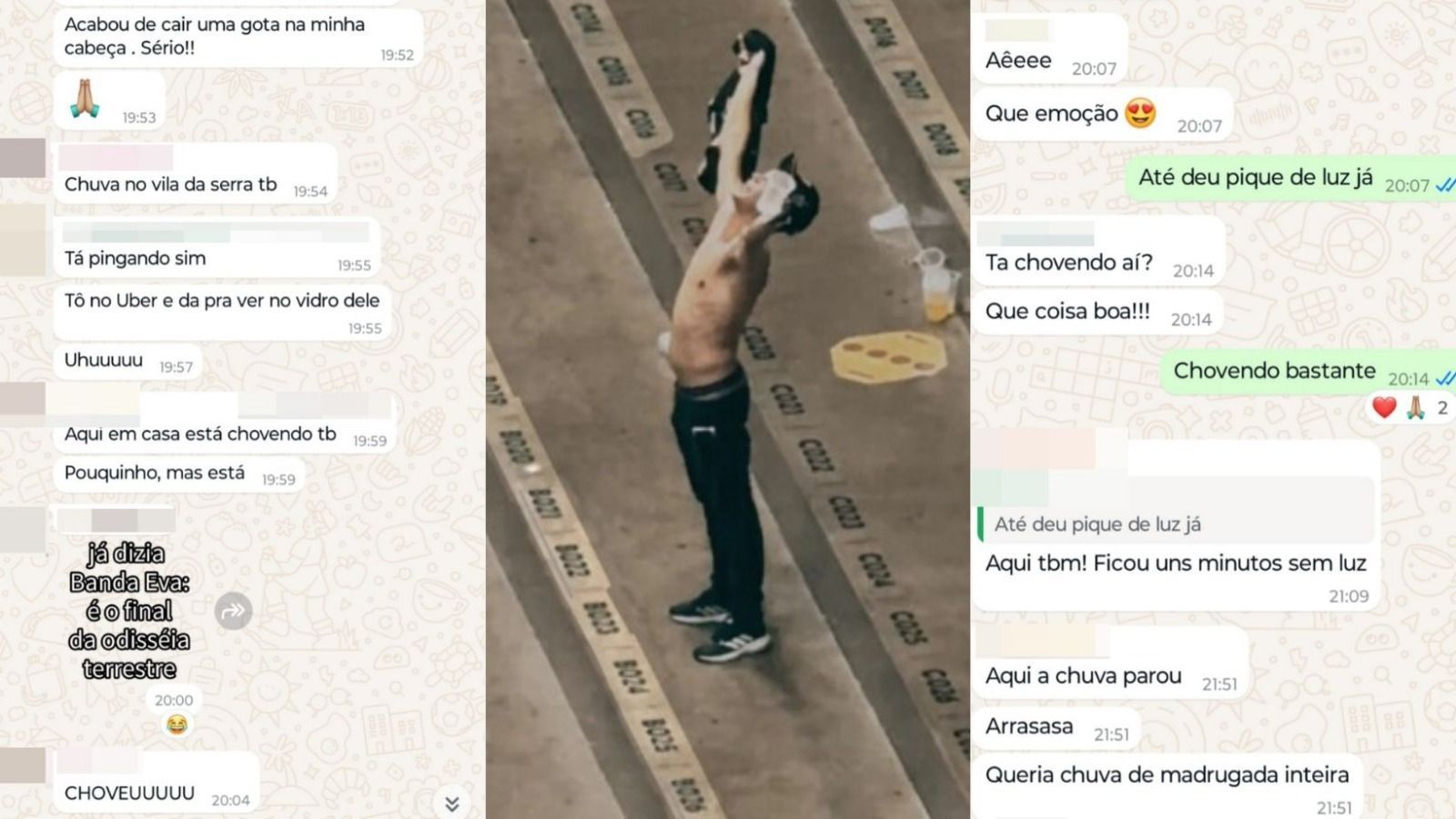 Chuva em BH após meses causa euforia em grupos de Whatsapp: ‘Tá pingando, sim'