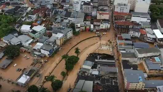 Chuva em Ubá elevou o nível do rio em 8 metros