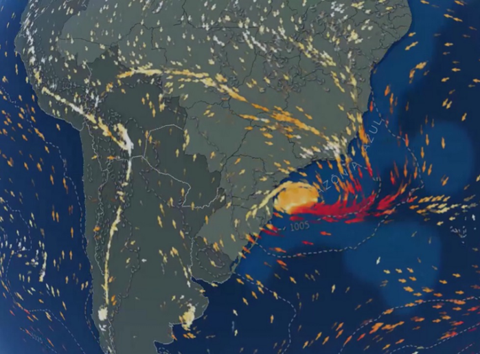 Ciclone extratropical pode causar tempestade no Sudeste e Centro-Oeste do Brasil; MG está na rota