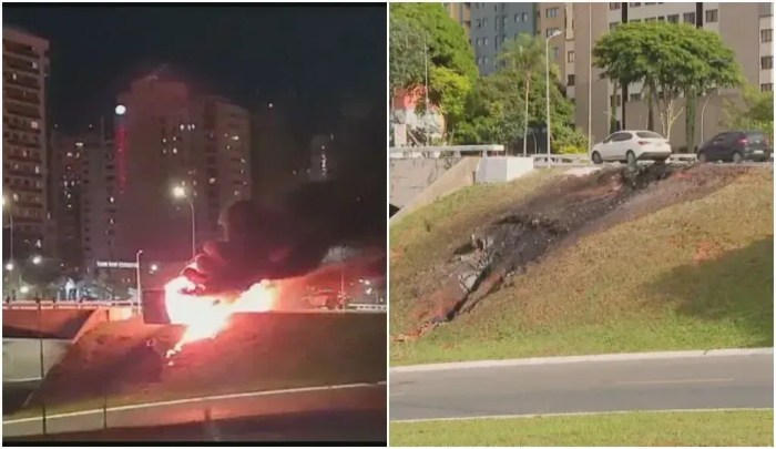 Manifestação teve registro de ônibus incendiado