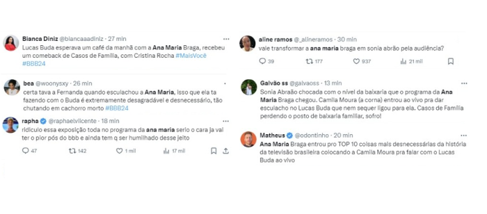 Público reage a reencontro de Lucas e Camila no 'Mais Você' Público reage a reencontro de Lucas e Camila no 'Mais Você'