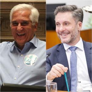 O deputado estadual Comte Bittencourt (esq.) e o deputado federal Alex Manente