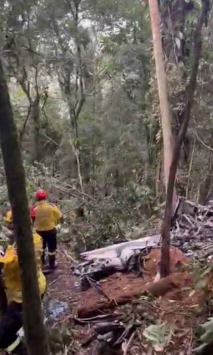 Dois corpos foram encontrados em avião que saiu de MG e caiu em mata de SC. 