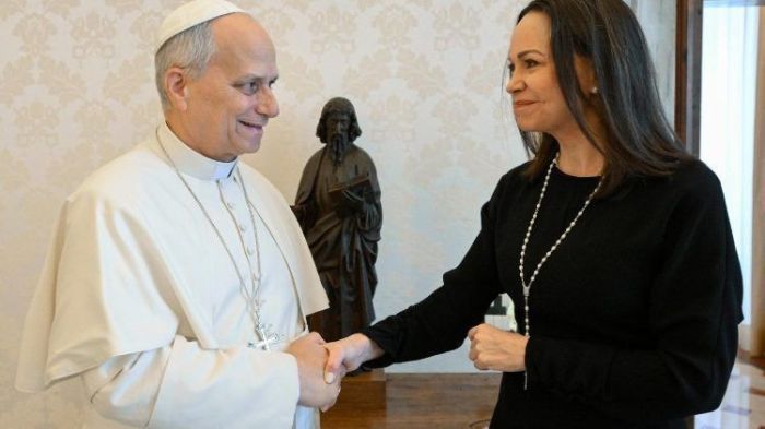 Papa Leão XIV com María Corina Machado