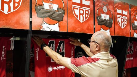 Vestiário do CRB no Estádio Rei Pelé, em Maceió